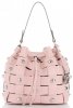 Vittoria Gotti Modna Torebka Skórzana Unikatowy Shopper Made in Italy Pudrowy Róż